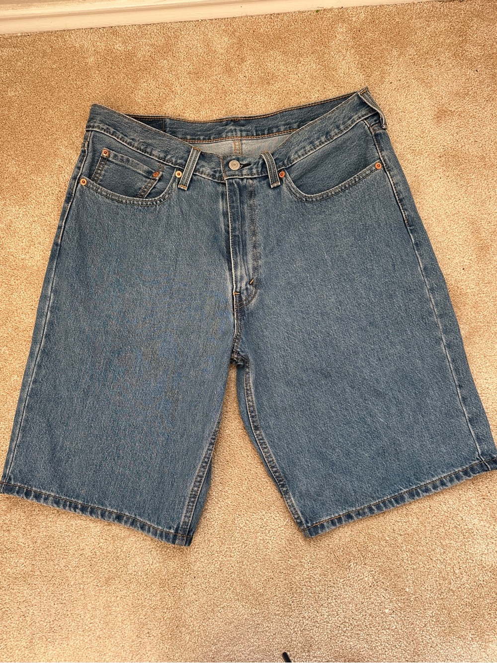 Levi’s 469 Loose Fit Denim Jorts W34 Blue Bermuda Shorts